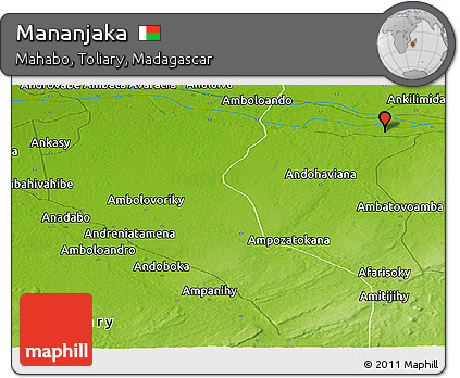 Physical Panoramic Map of Mananjaka