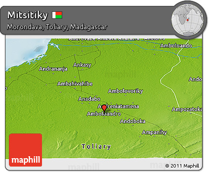 Physical Panoramic Map of Mitsitiky