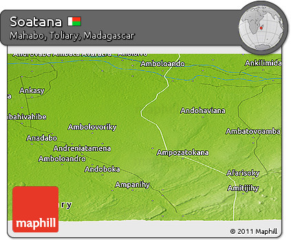 Physical Panoramic Map of Soatana