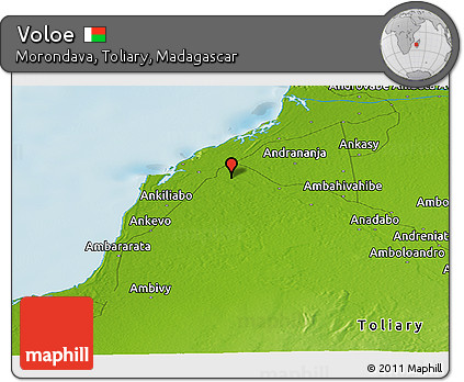 Physical Panoramic Map of Voloe
