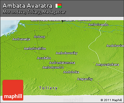 Physical Panoramic Map of Ambata Avaratra