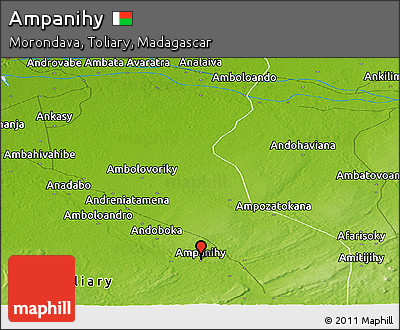 Physical Panoramic Map of Ampanihy