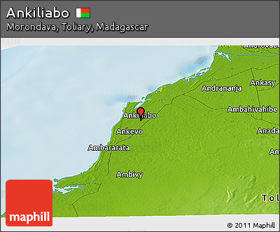 Physical Panoramic Map of Ankiliabo