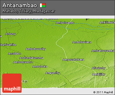 Physical Panoramic Map of Antanambao