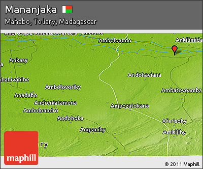 Physical Panoramic Map of Mananjaka