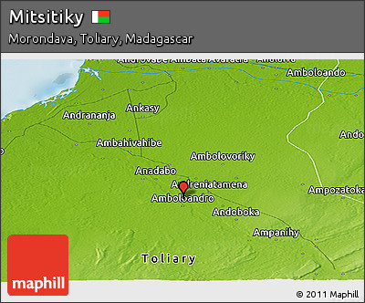 Physical Panoramic Map of Mitsitiky