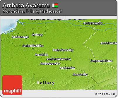 Physical Panoramic Map of Ambata Avaratra