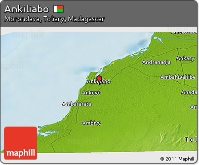 Physical Panoramic Map of Ankiliabo