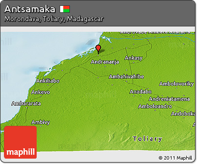 Physical Panoramic Map of Antsamaka