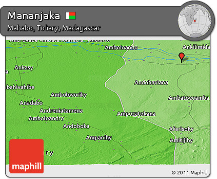 Political Panoramic Map of Mananjaka