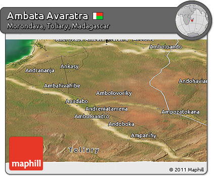 Satellite Panoramic Map of Ambata Avaratra