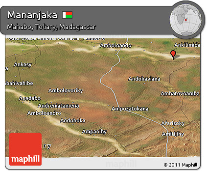 Satellite Panoramic Map of Mananjaka