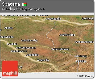 Satellite Panoramic Map of Soatana