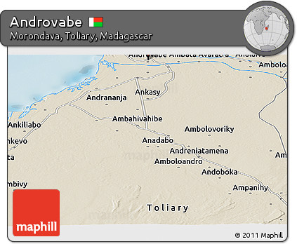 Shaded Relief Panoramic Map of Androvabe