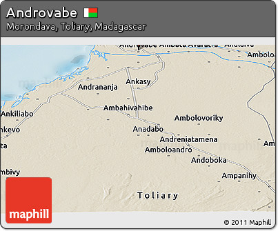 Shaded Relief Panoramic Map of Androvabe