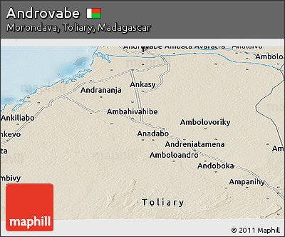 Shaded Relief Panoramic Map of Androvabe
