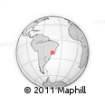 Outline Map of the Area around 20° 32' 59" S, 44° 58' 30" W, rectangular outline