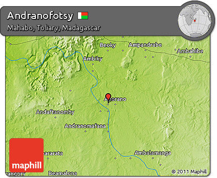 Physical 3D Map of Andranofotsy