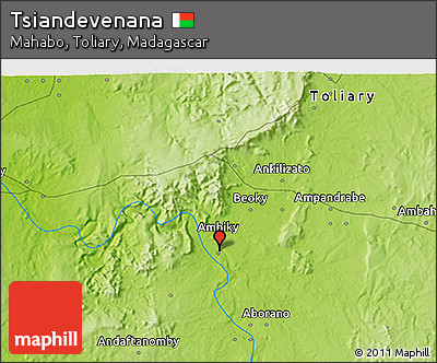 Physical 3D Map of Tsiandevenana