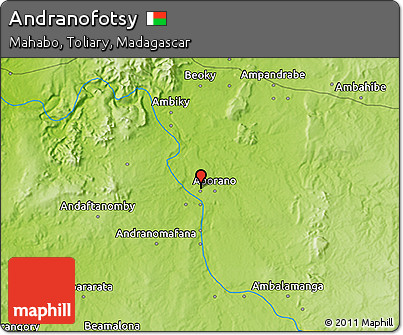 Physical 3D Map of Andranofotsy