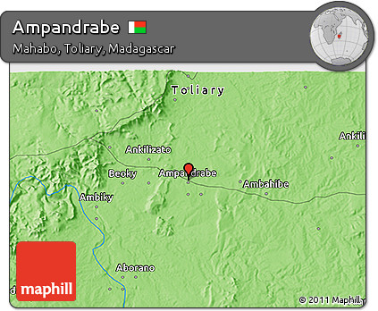 Political 3D Map of Ampandrabe