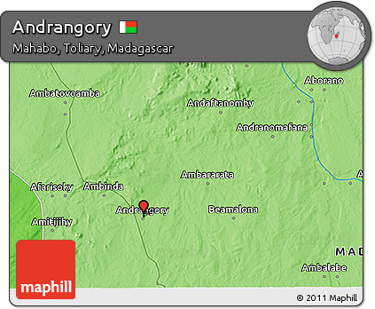 Political 3D Map of Andrangory