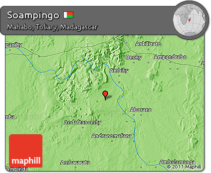 Political 3D Map of Soampingo