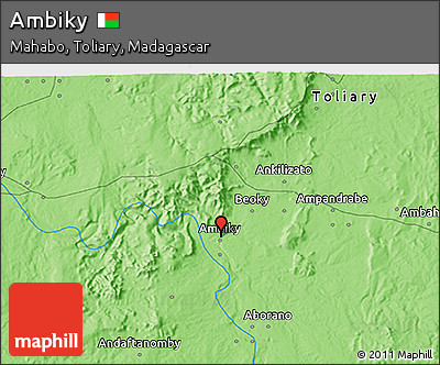 Political 3D Map of Ambiky