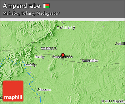 Political 3D Map of Ampandrabe