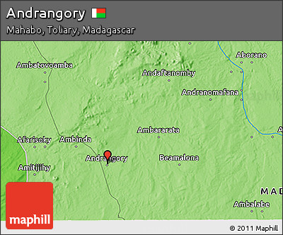 Political 3D Map of Andrangory
