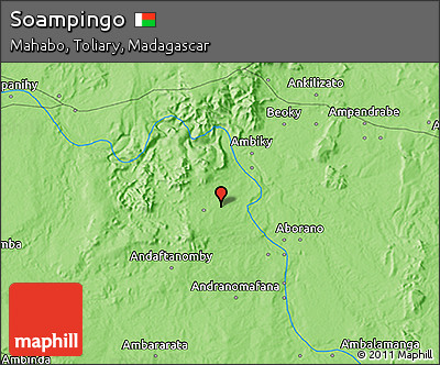 Political 3D Map of Soampingo
