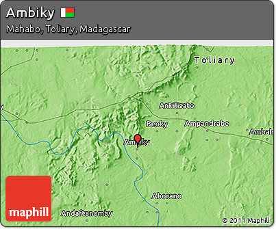Political 3D Map of Ambiky
