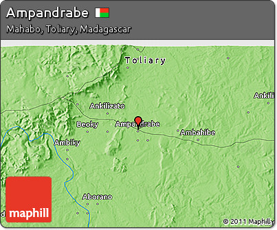 Political 3D Map of Ampandrabe