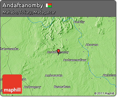 Political 3D Map of Andaftanomby