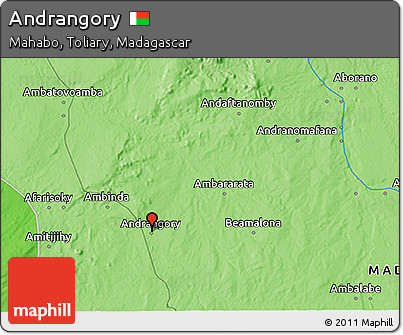 Political 3D Map of Andrangory