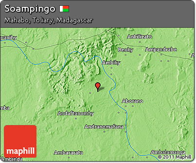 Political 3D Map of Soampingo