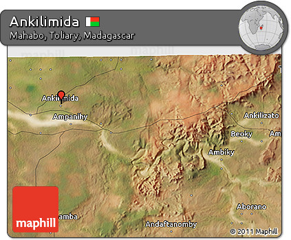 Satellite 3D Map of Ankilimida