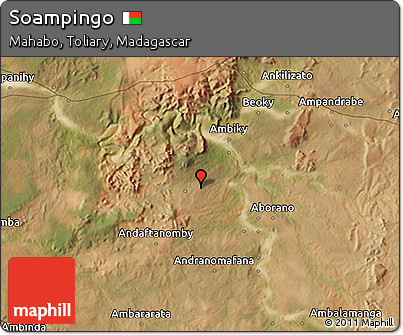 Satellite 3D Map of Soampingo