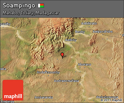 Satellite 3D Map of Soampingo