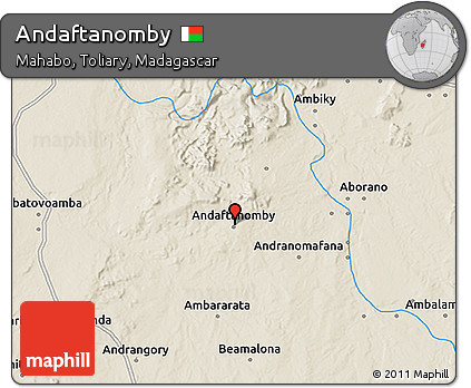 Shaded Relief 3D Map of Andaftanomby