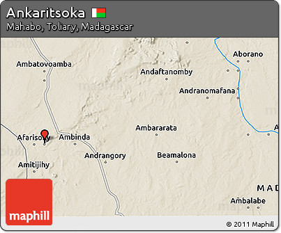 Shaded Relief 3D Map of Ankaritsoka