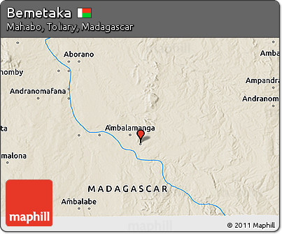Shaded Relief 3D Map of Bemetaka