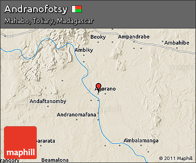 Shaded Relief 3D Map of Andranofotsy