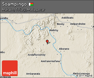 Shaded Relief 3D Map of Soampingo