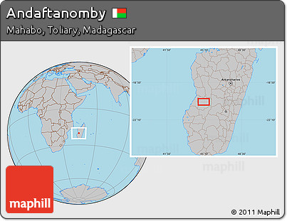 Gray Location Map of Andaftanomby