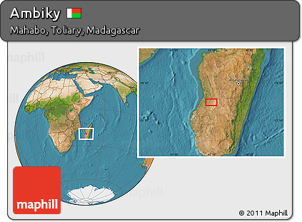 Satellite Location Map of Ambiky