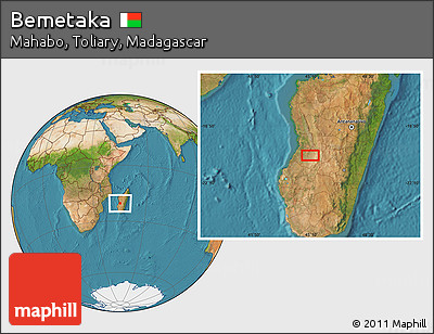Satellite Location Map of Bemetaka