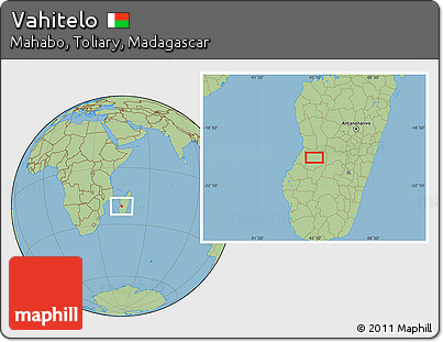 Savanna Style Location Map of Vahitelo