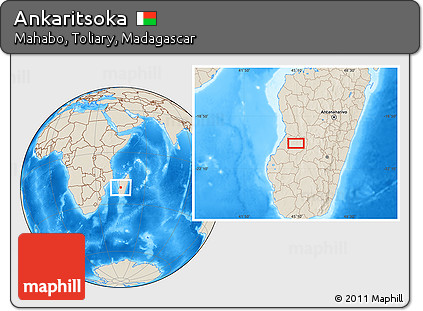 Shaded Relief Location Map of Ankaritsoka