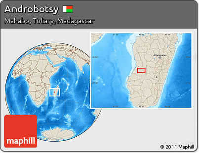 Shaded Relief Location Map of Androbotsy